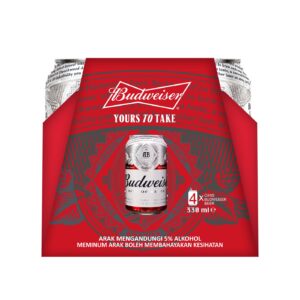 Budweiser 4 cans x 330ml