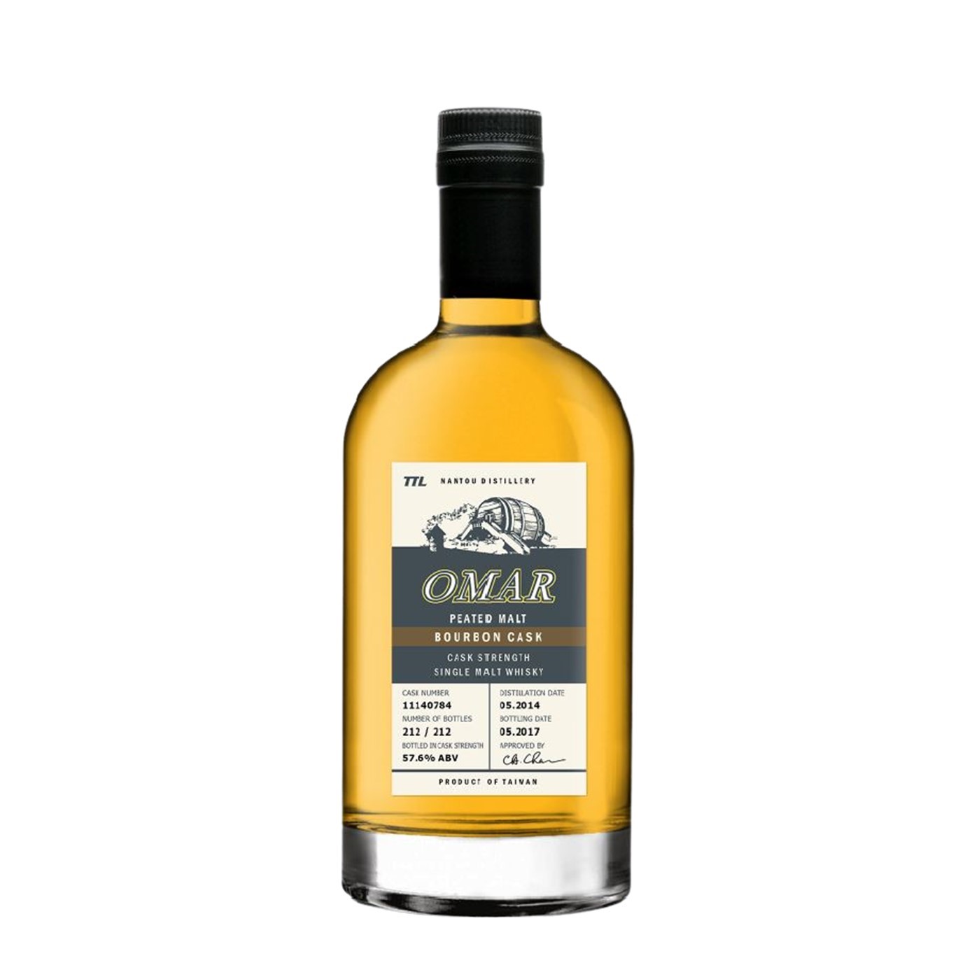 Omar Cask Strength Peated Malt Whisky