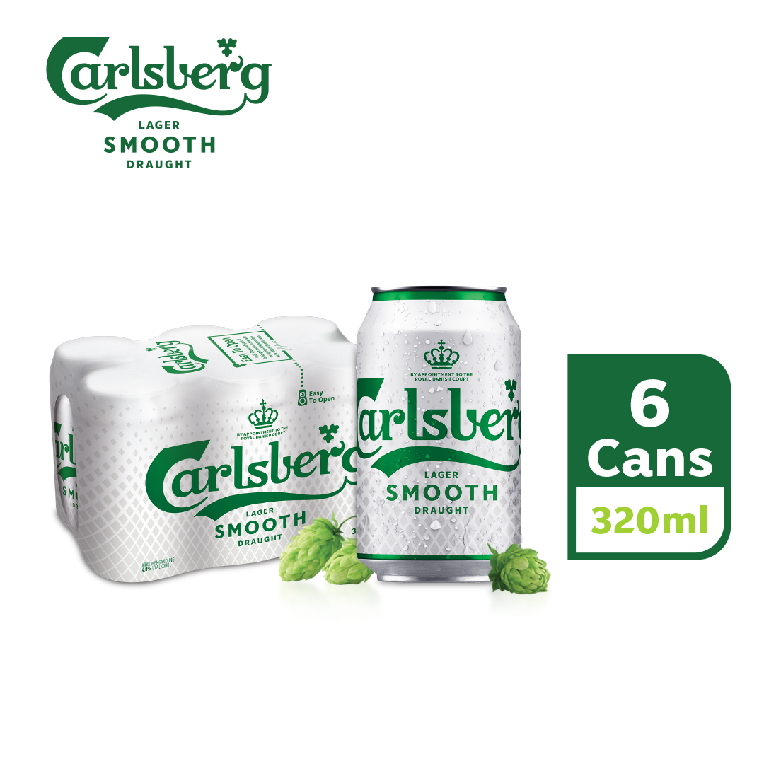 Carlsberg Smooth Draught 6 cans x 320ml - Image 2