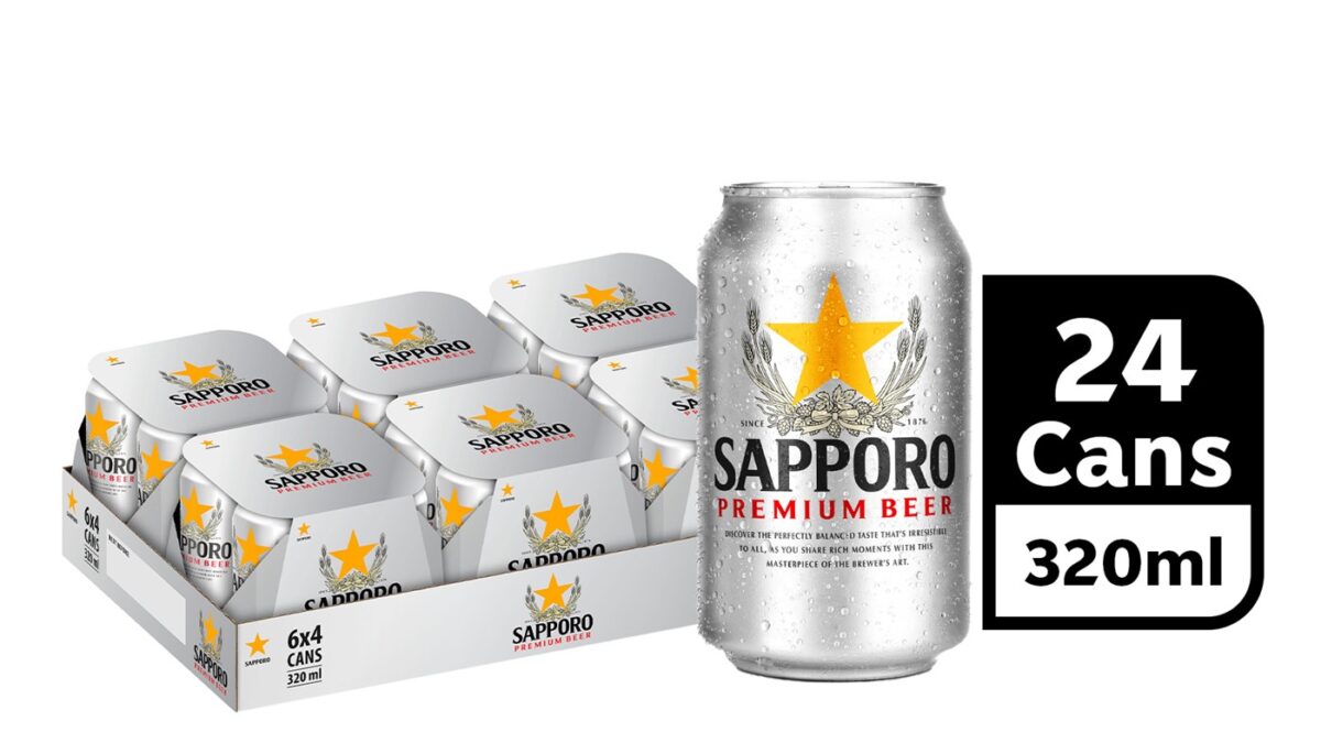 Buy Sapporo Beer 24 cans x 320ml Online in Malaysia | Luen Heng