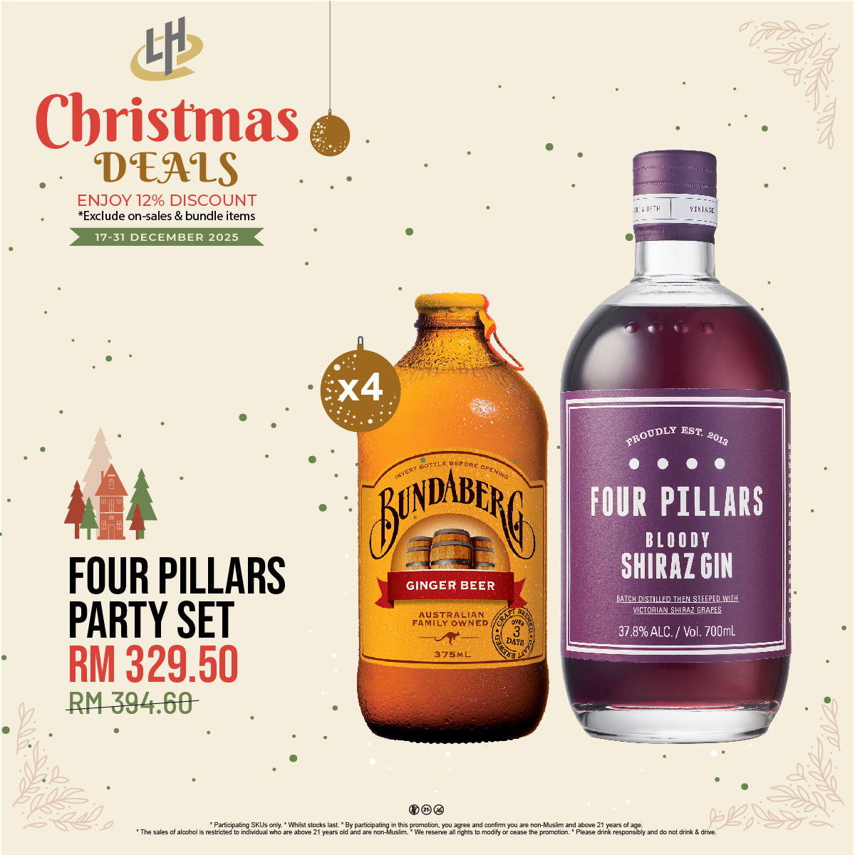 Four Pillars Party Set